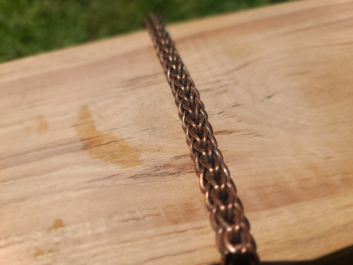 Handmade Pure Copper Bracelet – 9.5" / 24cm – Rustic Wellness Jewelry for Men